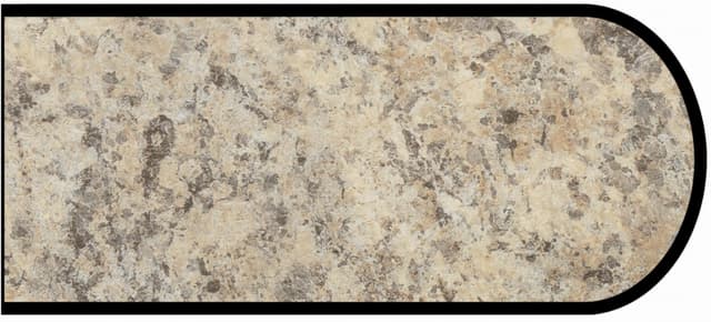 Formica Bullnose Profile High Pressure Laminate Ideal Edge Molding, Belmonte Granite 3496, Etchings Finish