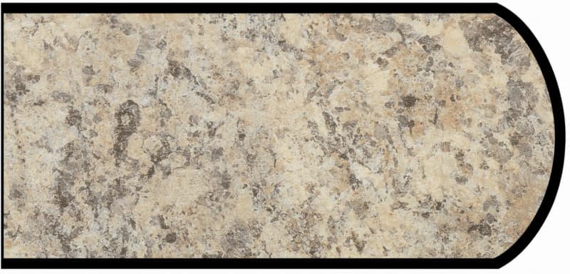 Formica IdealEdge 3496-46 Belmonte Granite Etchings Finish Double Radius Edge Molding, 1-1/2" H x 144" L