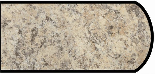 Formica Double Radius Profile High Pressure Laminate Ideal Edge Molding, Belmonte Granite 3496, Etchings Finish