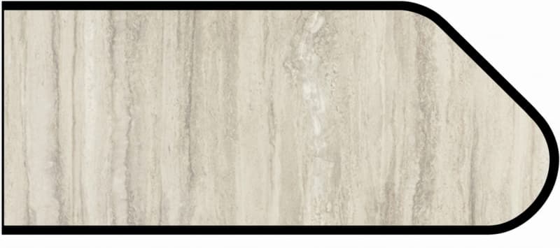 Formica IdealEdge 3458-34 Travertine Silver Scovato Finish Ogee Edge Molding, 1-1/2" H x 144" L