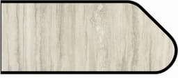 Formica IdealEdge 3458-34 Travertine Silver Scovato Finish Ogee Edge Molding, 1-1/2" H x 144" L