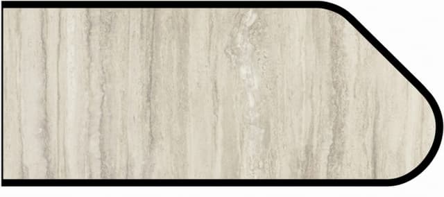 Formica Ogee Profile High Pressure Laminate Ideal Edge Molding, Travertine Silver 3458, Scovato Finish