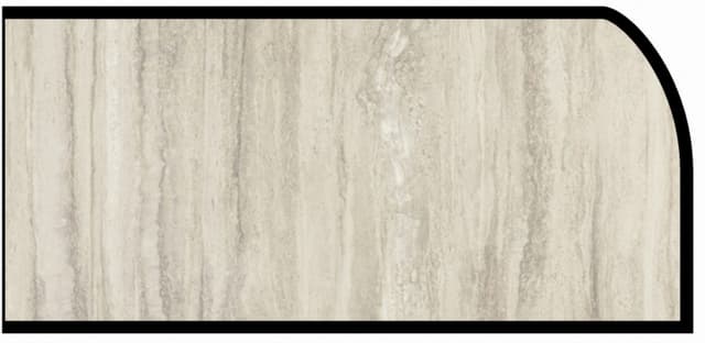 Formica Waterfall Profile High Pressure Laminate Ideal Edge Molding, Travertine Silver 3458, Scovato Finish