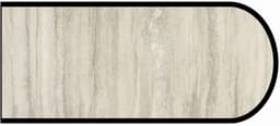 Formica IdealEdge 3458-34 Travertine Silver Scovato Finish Bullnose Edge Molding, 1-1/2" H x 144" L