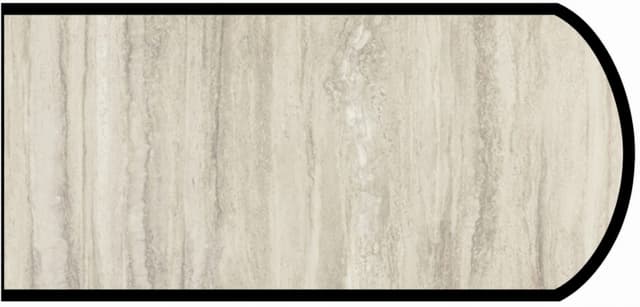 Formica Double Radius Profile High Pressure Laminate Ideal Edge Molding, Travertine Silver 3458, Scovato Finish
