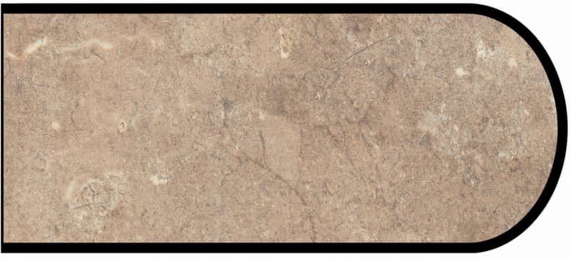 Formica IdealEdge 3456-46 Mocha Travertine Etchings Finish Bullnose Edge Molding, 1-1/4" H x 144" L