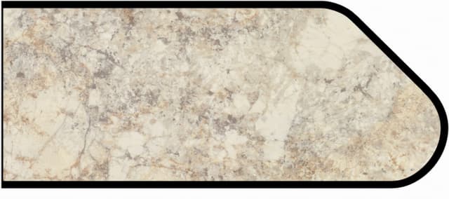 Formica Ogee Profile High Pressure Laminate Ideal Edge Molding, Crema Mascarello 3422, Satin Touch Finish