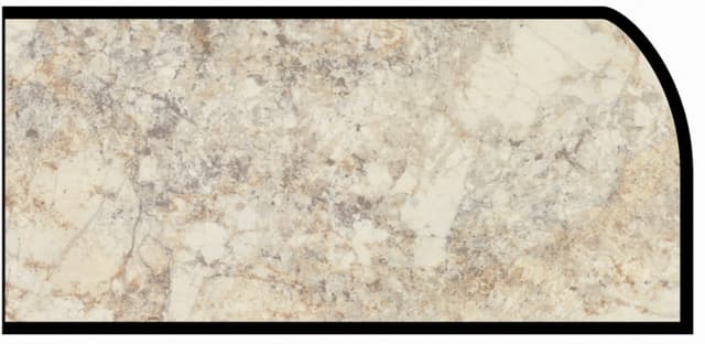 Formica Waterfall Profile High Pressure Laminate Ideal Edge Molding, Crema Mascarello 3422, Satin Touch Finish