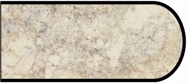 Formica Bullnose Profile High Pressure Laminate Ideal Edge Molding, Crema Mascarello 3422, Satin Touch Finish