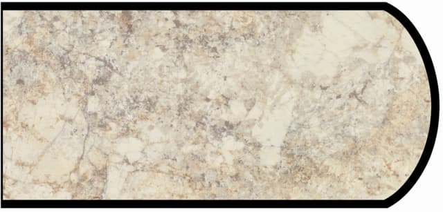 Formica Double Radius Profile High Pressure Laminate Ideal Edge Molding, Crema Mascarello 3422, Satin Touch Finish