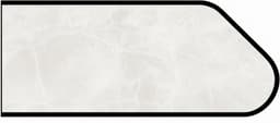 Formica IdealEdge 3700-11 White Alabaster Satin Touch Finish Ogee Edge Molding, 1-1/2" H x 144" L