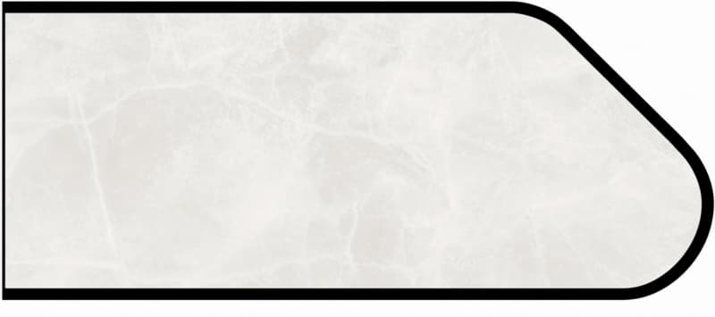 Formica IdealEdge 3700-11 White Alabaster Satin Touch Finish Ogee Edge Molding, 1-1/2" H x 144" L
