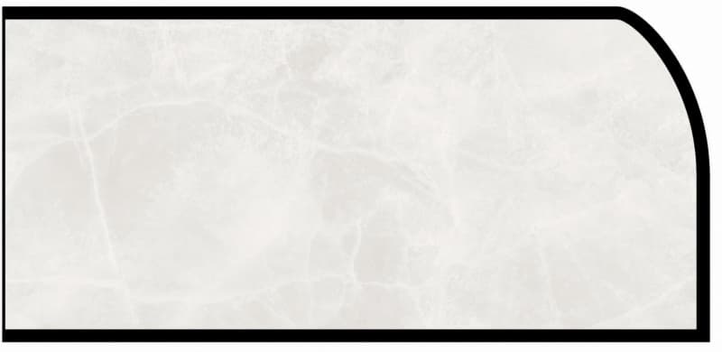 Formica IdealEdge 3700-11 White Alabaster Satin Touch Finish Waterfall Edge Molding, 1-1/2" H x 144" L