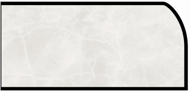 Formica Waterfall Profile High Pressure Laminate Ideal Edge Molding, White Alabaster 3700, Satin Touch Finish