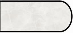 Formica IdealEdge 3700-11 White Alabaster Satin Touch Finish Bullnose Edge Molding, 1-1/2" H x 144" L
