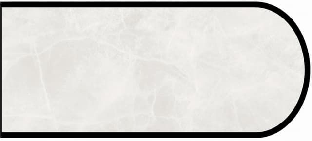Formica Bullnose Profile High Pressure Laminate Ideal Edge Molding, White Alabaster 3700, Satin Touch Finish