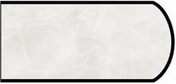 Formica IdealEdge 3700-11 White Alabaster Satin Touch Finish Double Radius Edge Molding, 1-1/2" H x 144" L