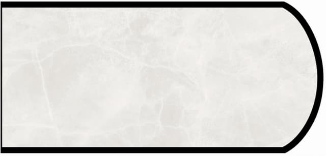 Formica Double Radius Profile High Pressure Laminate Ideal Edge Molding, White Alabaster 3700, Satin Touch Finish