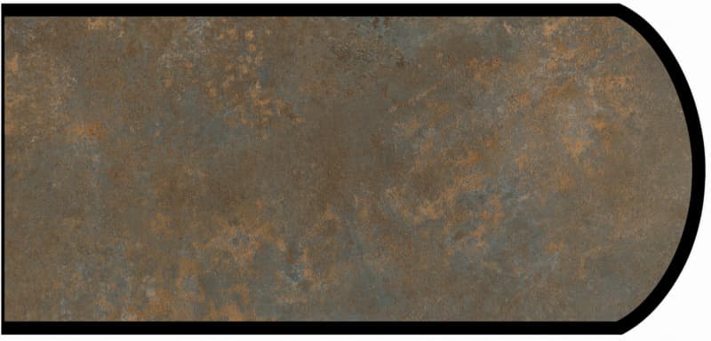 Formica IdealEdge 3707-ML Patine Bronze Monolith Finish Double Radius Edge Molding, 1-1/2" H x 144" L
