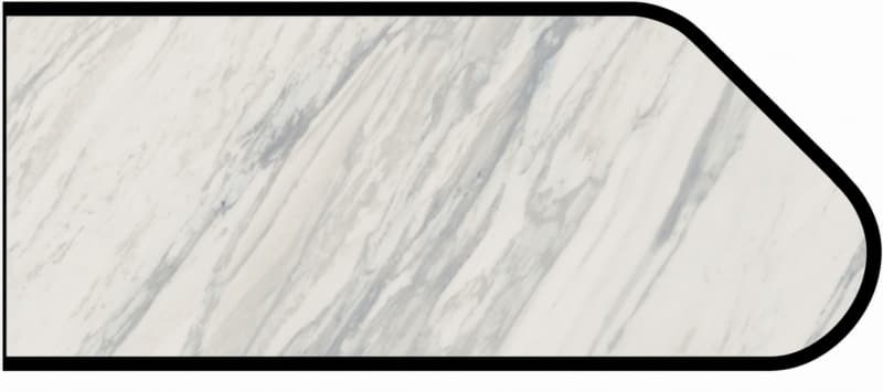 Formica IdealEdge 3701-11 Manhattan Marble Satin Touch Finish Ogee Edge Molding, 1-1/2" H x 144" L