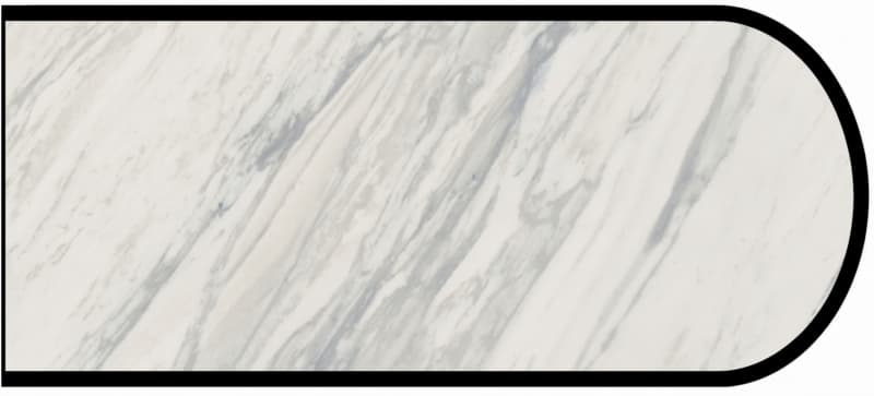 Formica IdealEdge 3701-11 Manhattan Marble Satin Touch Finish Bullnose Edge Molding, 1-1/2" H x 144" L