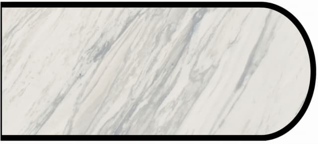 Formica Bullnose Profile High Pressure Laminate Ideal Edge Molding, Manhattan Marble 3701, Satin Touch Finish
