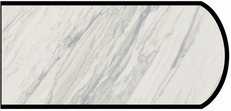 Formica IdealEdge 3701-11 Manhattan Marble Satin Touch Finish Double Radius Edge Molding, 1-1/2" H x 144" L