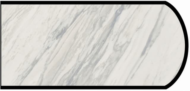 Formica Double Radius Profile High Pressure Laminate Ideal Edge Molding, Manhattan Marble 3701, Satin Touch Finish
