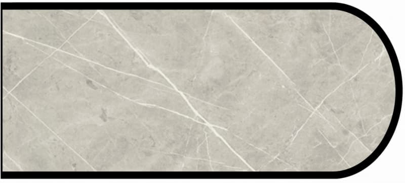 Formica IdealEdge 7402-11 Pietra Grafite Satin Touch Finish Bullnose Edge Molding, 1-1/2" H x 144" L