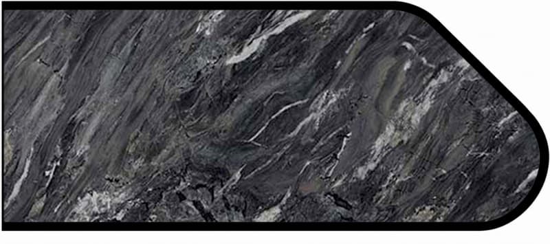 Formica IdealEdge 9537-34 Stormy Night Granite Scovato Finish Ogee Edge Molding, 1-1/2" H x 144" L