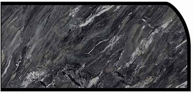 Formica Waterfall Profile High Pressure Laminate Ideal Edge Molding, Stormy Night Granite 9537, Scovato Finish