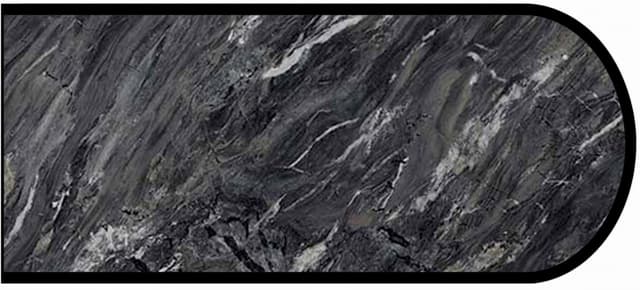 Formica Bullnose Profile High Pressure Laminate Ideal Edge Molding, Stormy Night Granite 9537, Scovato Finish