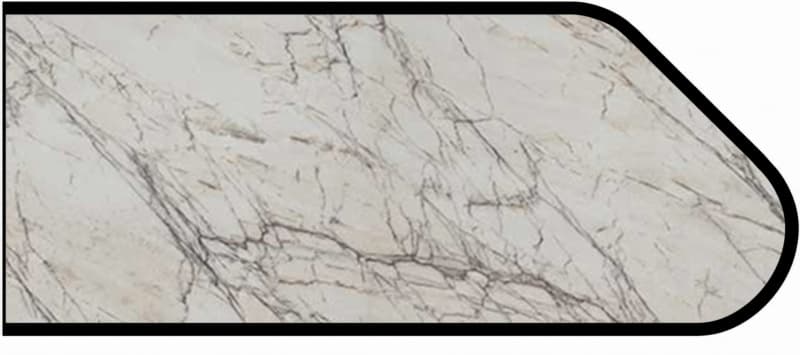 Formica IdealEdge 9536-34 Quartzite Bianco Scovato Finish Ogee Edge Molding, 1-1/2" H x 144" L