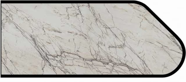 Formica Ogee Profile High Pressure Laminate Ideal Edge Molding, Quartzite Bianco 9536, Scovato Finish