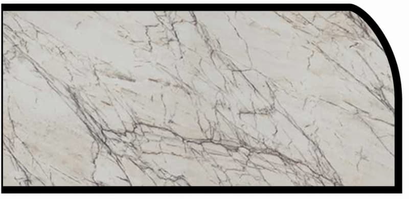Formica IdealEdge 9536-34 Quartzite Bianco Scovato Finish Waterfall Edge Molding, 1-1/2" H x 144" L