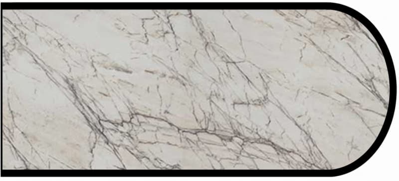 Formica IdealEdge 9536-ML Quartzite Bianco Monolith Finish Bullnose Edge Molding, 1-1/2" H x 144" L