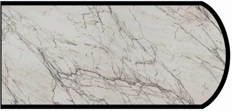 Formica IdealEdge 9536-ML Quartzite Bianco Monolith Finish Double Radius Edge Molding, 1-1/2" H x 144" L