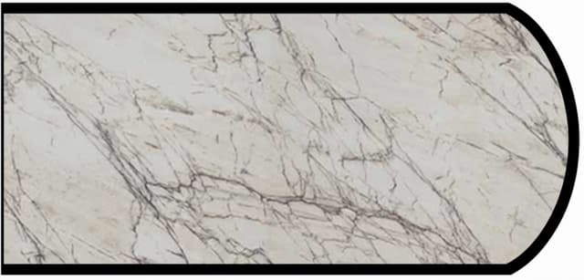 Formica Double Radius Profile High Pressure Laminate Ideal Edge Molding, Quartzite Bianco 9536, Monolith Finish