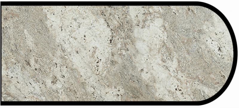 Formica IdealEdge 9284-43 Classic Crystal Granite Artisan Finish Bullnose Edge Molding, 1-1/2" H x 144" L