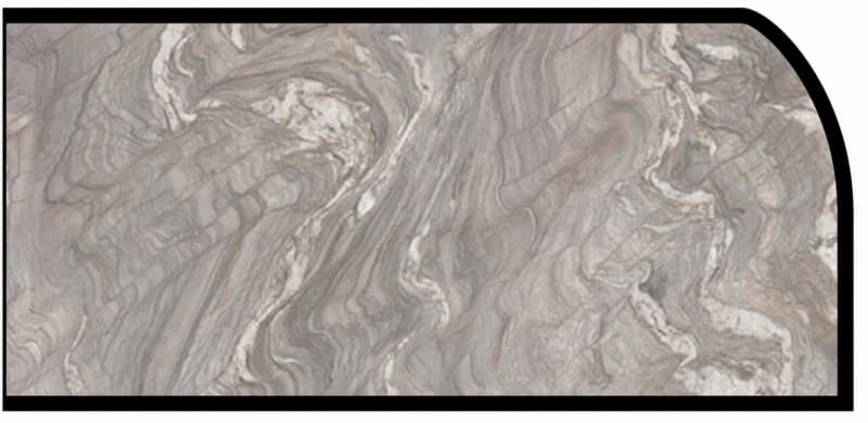 Formica IdealEdge 7404-11 Neapolitan Stone Satin Touch Finish Waterfall Edge Molding, 1-1/2" H x 144" L