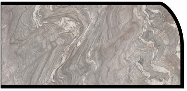 Formica Waterfall Profile High Pressure Laminate Ideal Edge Molding, Neapolitan Stone 7404, Satin Touch Finish