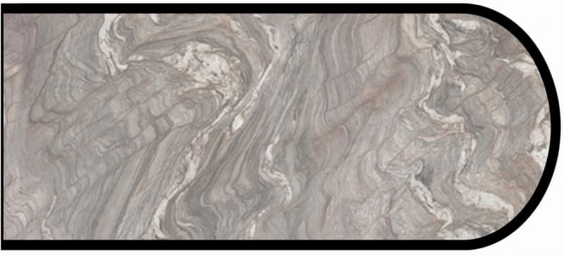 Formica IdealEdge 7403-11 Neapolitan Stone Satin Touch Finish Bullnose Edge Molding, 1-1/2" H x 144" L