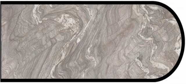 Formica Bullnose Profile High Pressure Laminate Ideal Edge Molding, Neapolitan Stone 7403, Satin Touch Finish