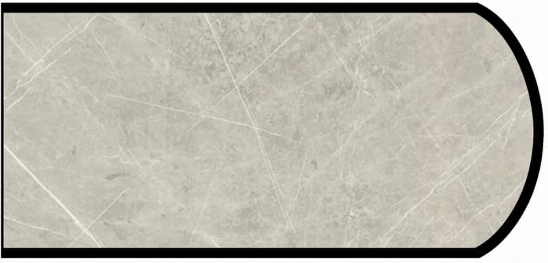 Formica IdealEdge 7402-11 Pietra Grafite Satin Touch Finish Double Radius Edge Molding, 1-1/2" H x 144" L