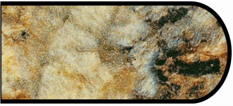 Formica IdealEdge 3465-11 Golden Mascarello Satin Touch Finish Bullnose Edge Molding, 1-1/2" H x 144" L