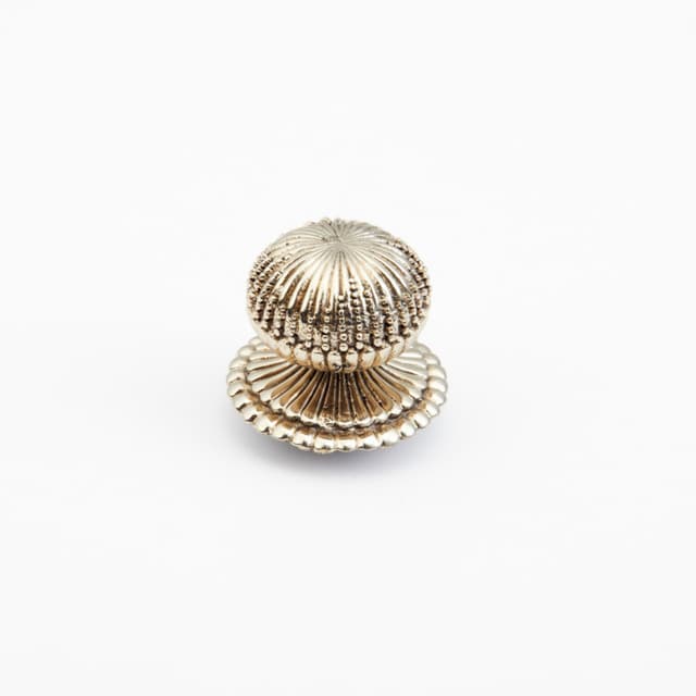 Schaub Sonata Round Knob, 1-1/4" dia, White Brass - 969M-WB