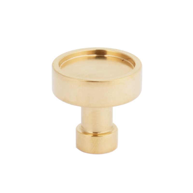 Schaub Noho Round Cabinet Knob, 1-1/4", Unlacquered Brass - 211114-UNBR