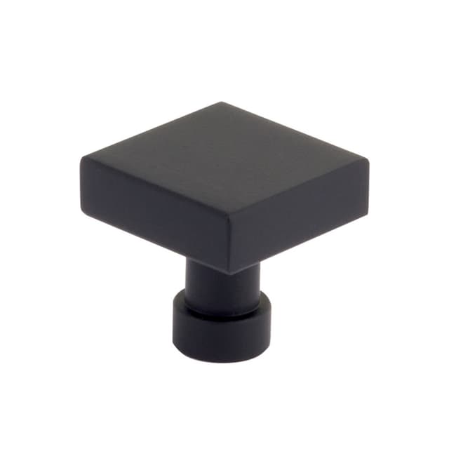 Schaub Noho Square Cabinet Knob, 1-1/4" dia, Matte Black - 211115-MB