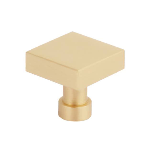 Schaub Noho Square Cabinet Knob, 1-1/4" dia, Satin Brass - 211115-US4