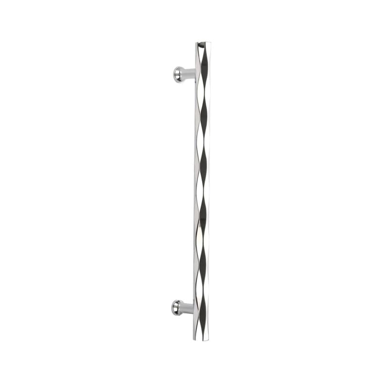 Emtek Art Deco Tribeca Appliance Pull, Glass Shower Door Back to Back, 18", Polished Chrome - GBTB87006US26